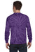 Tie-Dye CD2000 Mens Long Sleeve Crewneck T-Shirt Spider Purple Back