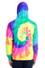 Tie-Dye CD877 Mens Hooded Sweatshirt Hoodie Neon Rainbow Back
