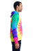 Tie-Dye CD877 Mens Hooded Sweatshirt Hoodie Neon Rainbow Side