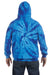 Tie-Dye CD877 Mens Hooded Sweatshirt Hoodie Royal Blue Back
