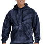 Tie-Dye Mens Hooded Sweatshirt Hoodie - Navy Blue