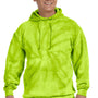 Tie-Dye Mens Hooded Sweatshirt Hoodie - Lime Green