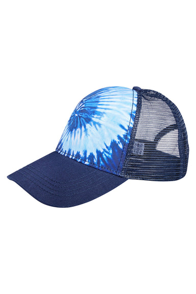 Tie-Dye CD9200 Mens Trucker Hat Ocean Blue Front
