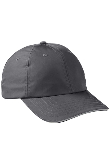 Core 365 CE001 Mens Pitch Performance Moisture Wicking Adjustable Hat Carbon Grey Front