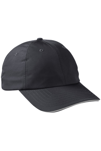 Core 365 CE001 Mens Pitch Performance Moisture Wicking Adjustable Hat Black Front