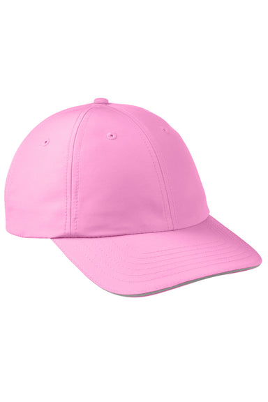 Core 365 CE001 Mens Pitch Performance Moisture Wicking Adjustable Hat Charity Pink Front