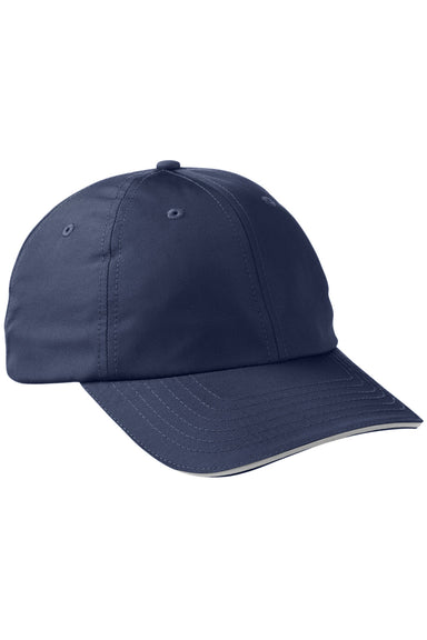 Core 365 CE001 Mens Pitch Performance Moisture Wicking Adjustable Hat Navy Blue Front