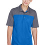 Core 365 Mens Balance Performance Moisture Wicking Short Sleeve Polo Shirt - True Royal Blue/Carbon Grey