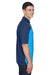 Core 365 CE101 Mens Balance Performance Moisture Wicking Short Sleeve Polo Shirt Electric Blue/Navy Blue Side