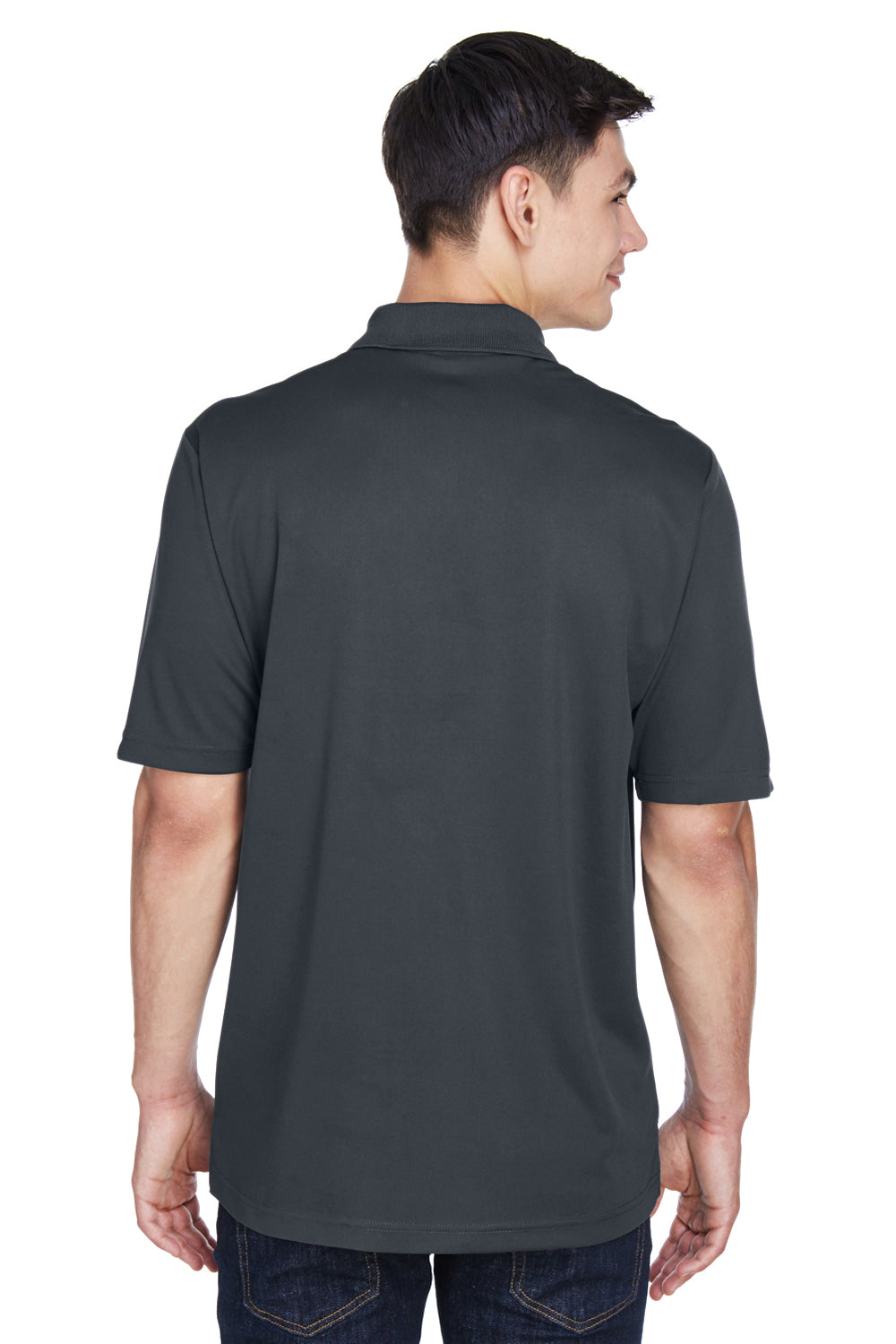 Core 365 CE101 Mens Balance Performance Moisture Wicking Short Sleeve Polo Shirt Forest Green/Grey Back