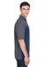 Core 365 CE101 Mens Balance Performance Moisture Wicking Short Sleeve Polo Shirt Navy Blue/Grey Side