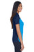 Core 365 CE101W Womens Balance Performance Moisture Wicking Short Sleeve Polo Shirt Electric Blue/Navy Blue Side