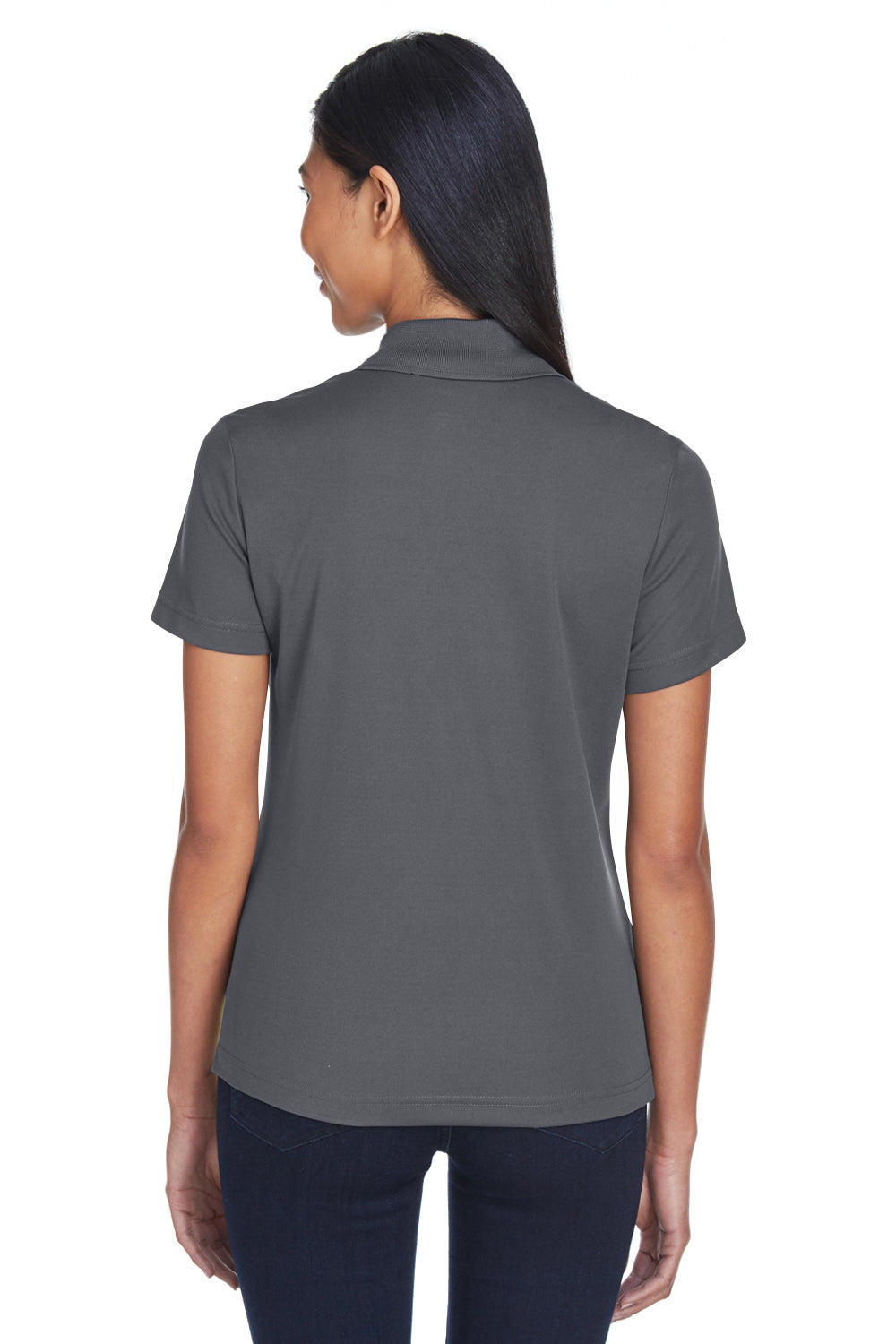 Core 365 CE101W Womens Balance Performance Moisture Wicking Short Sleeve Polo Shirt Safety Yellow/Grey Back