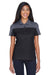 Core 365 CE101W Womens Balance Performance Moisture Wicking Short Sleeve Polo Shirt Black/Grey Front
