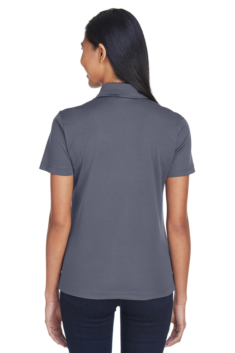 Core 365 CE101W Womens Balance Performance Moisture Wicking Short Sleeve Polo Shirt Navy Blue/Grey Back