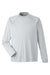 Core 365 CE110 Mens Ultra MVP Raglan Long Sleeve T-Shirt Platinum Grey Flat Front