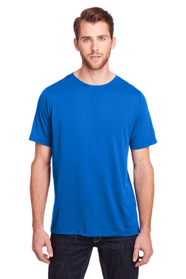 Core 365 CE111 Mens Fusion ChromaSoft Performance Moisture Wicking Short Sleeve Crewneck T-Shirt Royal Blue Front