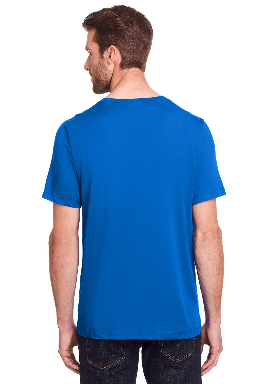 Core 365 CE111 Mens Fusion ChromaSoft Performance Moisture Wicking Short Sleeve Crewneck T-Shirt Royal Blue Back
