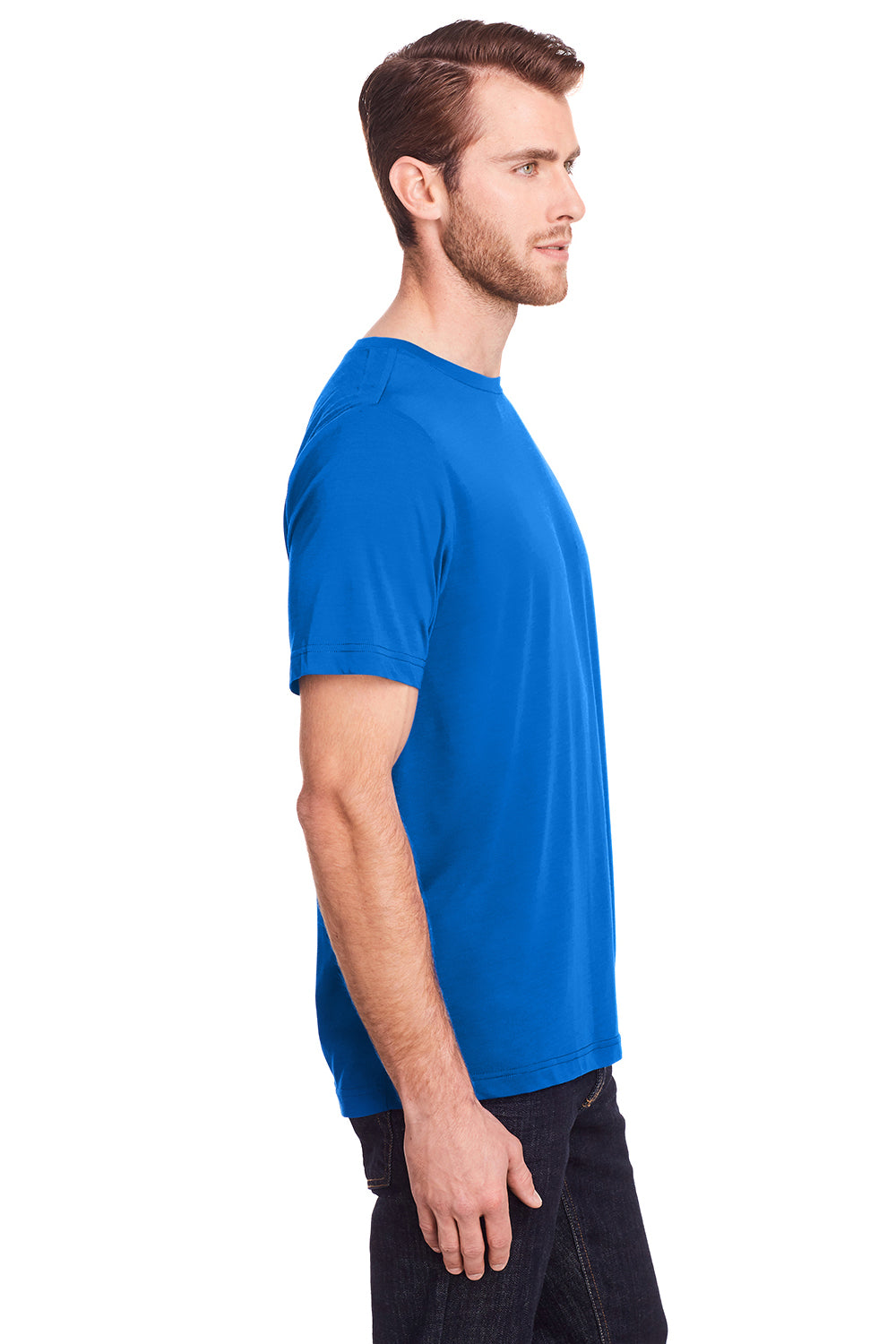 Core 365 CE111 Mens Fusion ChromaSoft Performance Moisture Wicking Short Sleeve Crewneck T-Shirt Royal Blue Side