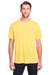 Core 365 CE111 Mens Fusion ChromaSoft Performance Moisture Wicking Short Sleeve Crewneck T-Shirt Gold Front