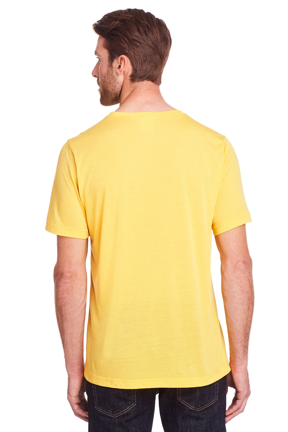 Core 365 CE111 Mens Fusion ChromaSoft Performance Moisture Wicking Short Sleeve Crewneck T-Shirt Gold Back