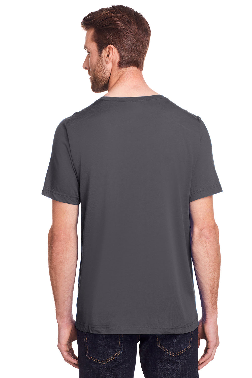 Core 365 CE111 Mens Fusion ChromaSoft Performance Moisture Wicking Short Sleeve Crewneck T-Shirt Carbon Grey Back