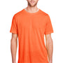 Core 365 Mens Fusion ChromaSoft Performance Moisture Wicking Short Sleeve Crewneck T-Shirt - Campus Orange