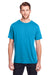 Core 365 CE111 Mens Fusion ChromaSoft Performance Moisture Wicking Short Sleeve Crewneck T-Shirt Electric Blue Front