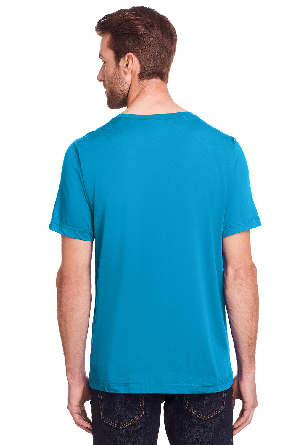 Core 365 CE111 Mens Fusion ChromaSoft Performance Moisture Wicking Short Sleeve Crewneck T-Shirt Electric Blue Back
