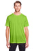 Core 365 CE111 Mens Fusion ChromaSoft Performance Moisture Wicking Short Sleeve Crewneck T-Shirt Acid Green Front