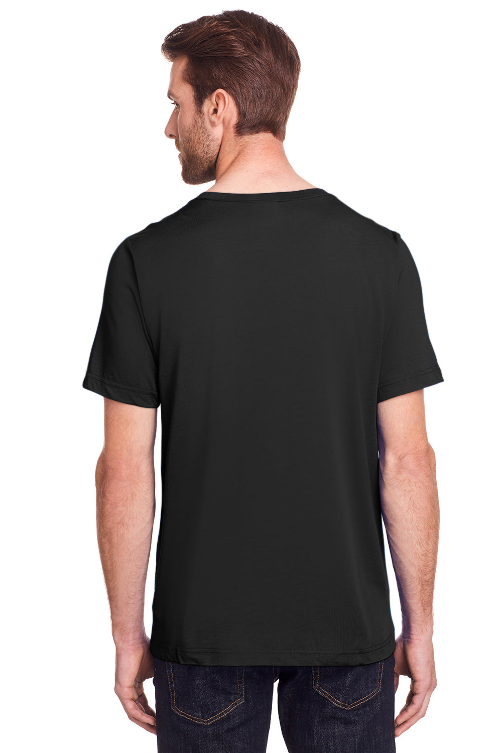 Core 365 CE111 Mens Fusion ChromaSoft Performance Moisture Wicking Short Sleeve Crewneck T-Shirt Black Back