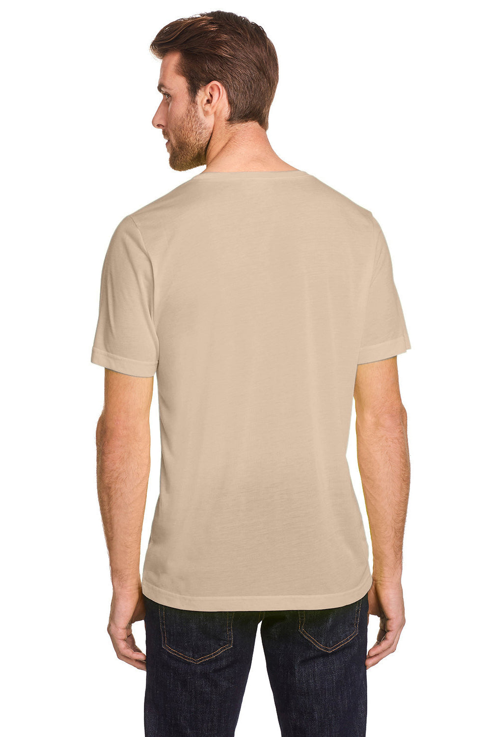 Core 365 CE111 Mens Fusion ChromaSoft Performance Moisture Wicking Short Sleeve Crewneck T-Shirt Stone Back