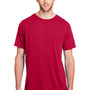 Core 365 Mens Fusion ChromaSoft Performance Moisture Wicking Short Sleeve Crewneck T-Shirt - Classic Red