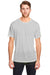 Core 365 CE111 Mens Fusion ChromaSoft Performance Moisture Wicking Short Sleeve Crewneck T-Shirt Platinum Grey Front