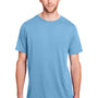 Core 365 Mens Fusion ChromaSoft Performance Moisture Wicking Short Sleeve Crewneck T-Shirt - Columbia Blue