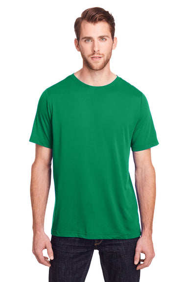 Core 365 CE111 Mens Fusion ChromaSoft Performance Moisture Wicking Short Sleeve Crewneck T-Shirt Kelly Green Front