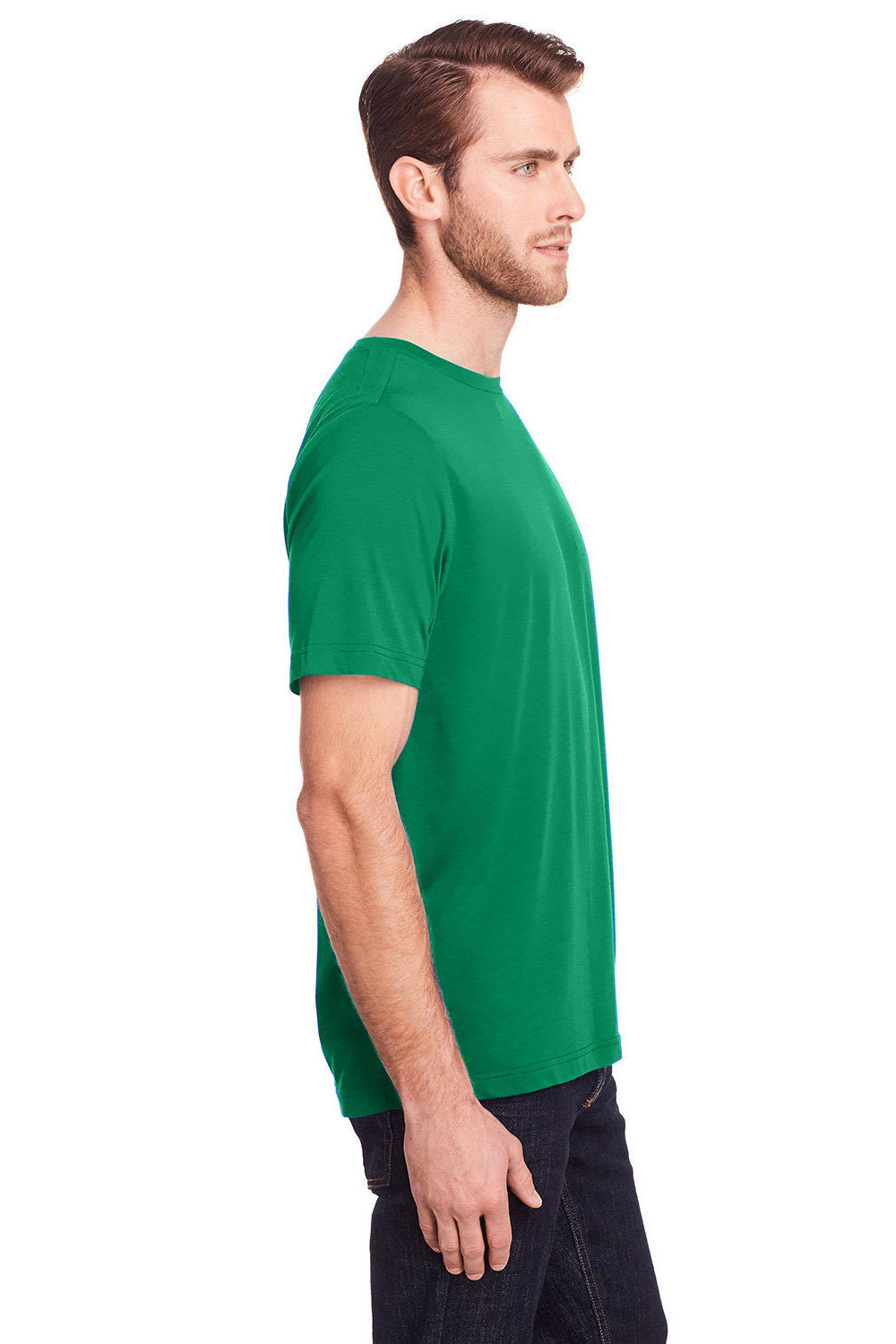 Core 365 CE111 Mens Fusion ChromaSoft Performance Moisture Wicking Short Sleeve Crewneck T-Shirt Kelly Green SIde
