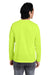 Core 365 CE111L Mens Fusion ChromaSoft Performance Moisture Wicking Long Sleeve Crewneck T-Shirt Safety Yellow Back