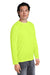 Core 365 CE111L Mens Fusion ChromaSoft Performance Moisture Wicking Long Sleeve Crewneck T-Shirt Safety Yellow 3Q
