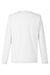 Core 365 CE111L Mens Fusion ChromaSoft Performance Moisture Wicking Long Sleeve Crewneck T-Shirt White Flat Back