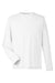 Core 365 CE111L Mens Fusion ChromaSoft Performance Moisture Wicking Long Sleeve Crewneck T-Shirt White Flat Front