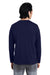 Core 365 CE111L Mens Fusion ChromaSoft Performance Moisture Wicking Long Sleeve Crewneck T-Shirt Classic Navy Blue Back