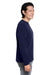 Core 365 CE111L Mens Fusion ChromaSoft Performance Moisture Wicking Long Sleeve Crewneck T-Shirt Classic Navy Blue Side