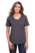 Core 365 CE111W Womens Fusion ChromaSoft Performance Moisture Wicking Short Sleeve Scoop Neck T-Shirt Carbon Grey Front
