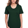 Core 365 Womens Fusion ChromaSoft Performance Moisture Wicking Short Sleeve Scoop Neck T-Shirt - Forest Green