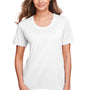 Core 365 Womens Fusion ChromaSoft Performance Moisture Wicking Short Sleeve Scoop Neck T-Shirt - White