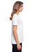 Core 365 CE111W Womens Fusion ChromaSoft Performance Moisture Wicking Short Sleeve Scoop Neck T-Shirt White Side