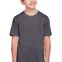 Core 365 Youth Fusion ChromaSoft Performance Moisture Wicking Short Sleeve Crewneck T-Shirt - Carbon Grey