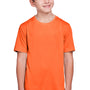 Core 365 Youth Fusion ChromaSoft Performance Moisture Wicking Short Sleeve Crewneck T-Shirt - Campus Orange