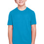 Core 365 Youth Fusion ChromaSoft Performance Moisture Wicking Short Sleeve Crewneck T-Shirt - Electric Blue
